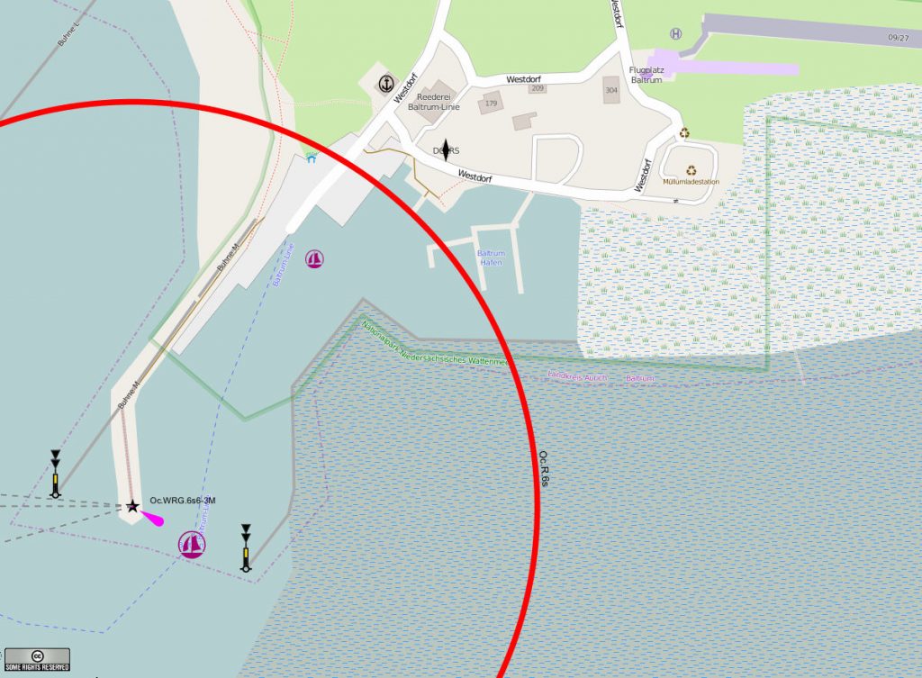 Map Hafen Baltrum